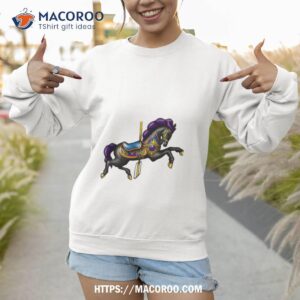 carousel horse black shirt sweatshirt 1