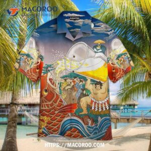 Carp Drink Beer Sumo Aloha Hawaiian Shirt