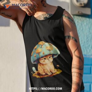 cat mushroom hat aesthetic shirt tank top 1