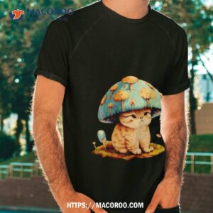 Cat Mushroom Hat Aesthetic Shirt
