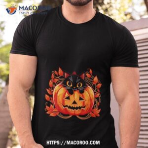 Cat Pumpkin Paws Halloween Shirt