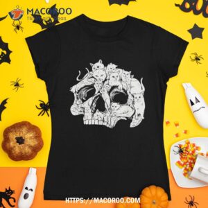 Cat Skeleton Costume | Cute Creepy Skull Shirt Halloween