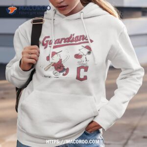 charlie brown and snoopy playing baseball cleveland guardians mlb 2023 shirt hoodie 3