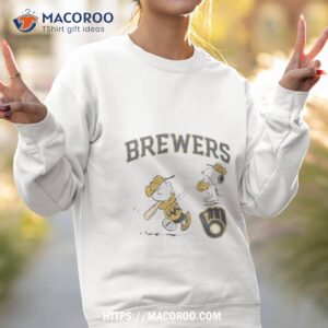 charlie brown and snoopy playing baseball milwaukee brewers mlb 2023 shirt sweatshirt 2