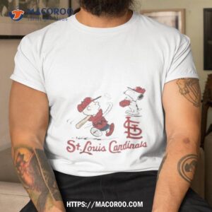 Charlie Brown And Snoopy Playing Baseball St. Louis Cardinals Mlb 2023 Shirt