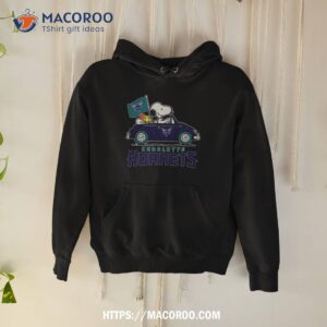 charlotte hornets basketball snoopy dog driving car shirt hoodie