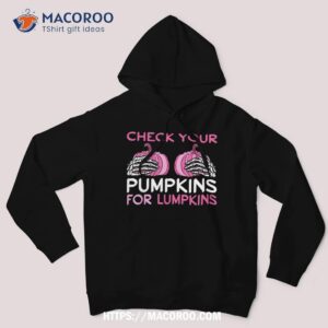 Check Your Pumpkins Breast Cancer Awareness Shirt Halloween