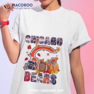 chicago bears fall helmet pumpkin shirt tshirt 1