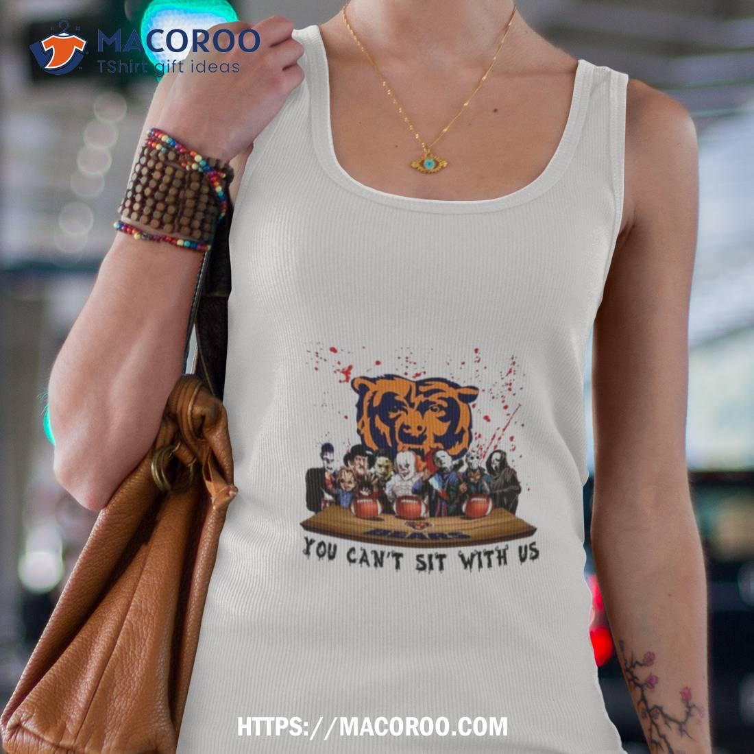 Chicago Bears Horror Movie Characters Team You Can't Sit With Us Halloween  2023 Shirt