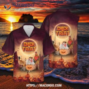 Chick Or Treat Halloween Chickens Hawaiian Shirt