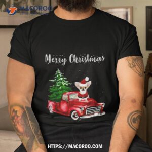 Chihuahua Christmas Tree Red Truck Pajamas Shirt