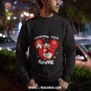 christmas 2023 your name santa donald duck and daisy duck xmas disney mickey and friends t shirt sweatshirt