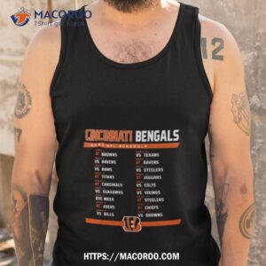 Cincinnati Bengals 2023 Nfl Schedule T Shirt 3 cincinnati bengals 2023 nfl schedule t shirt tank top