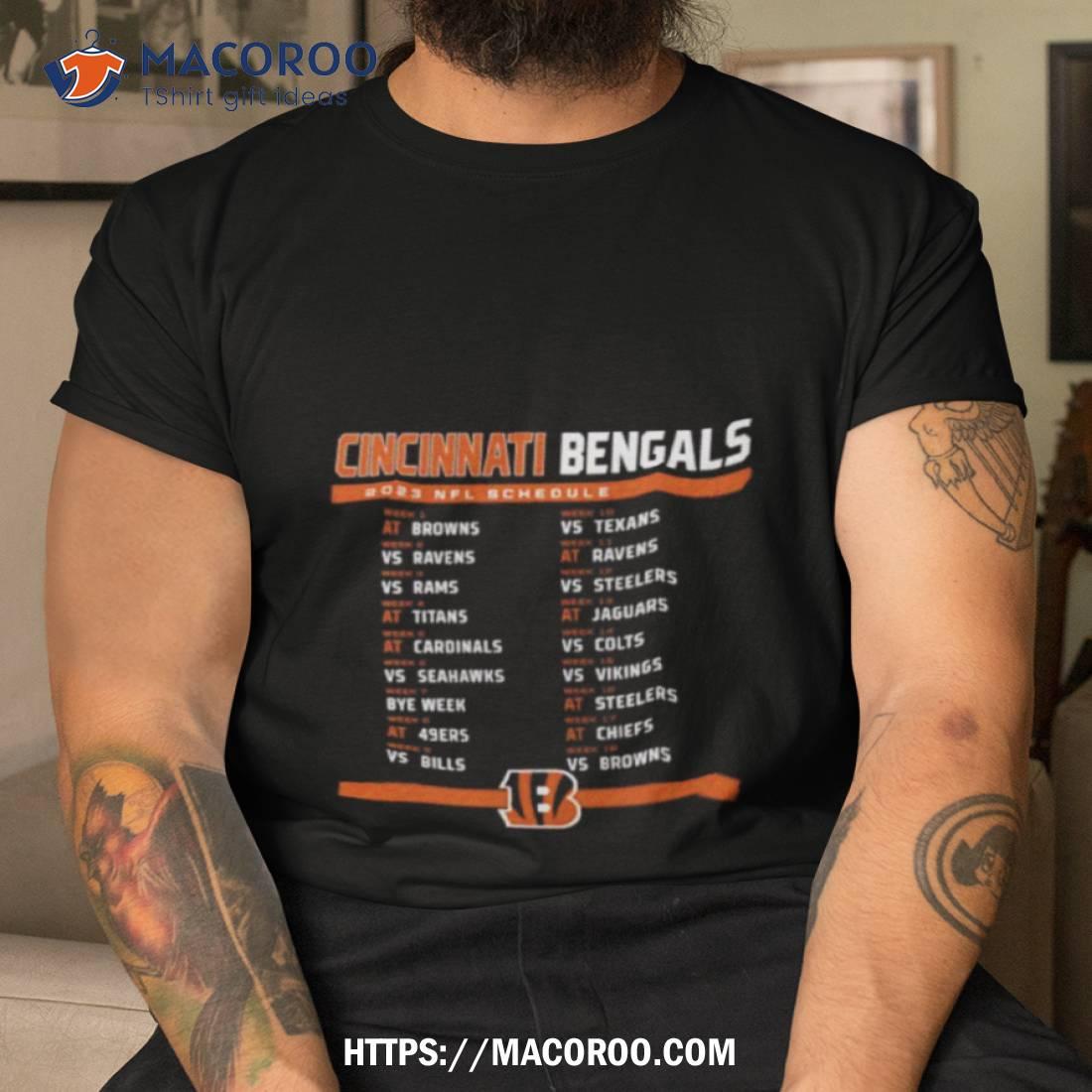 Cincinnati Bengals 2023 Nfl Schedule T Shirt