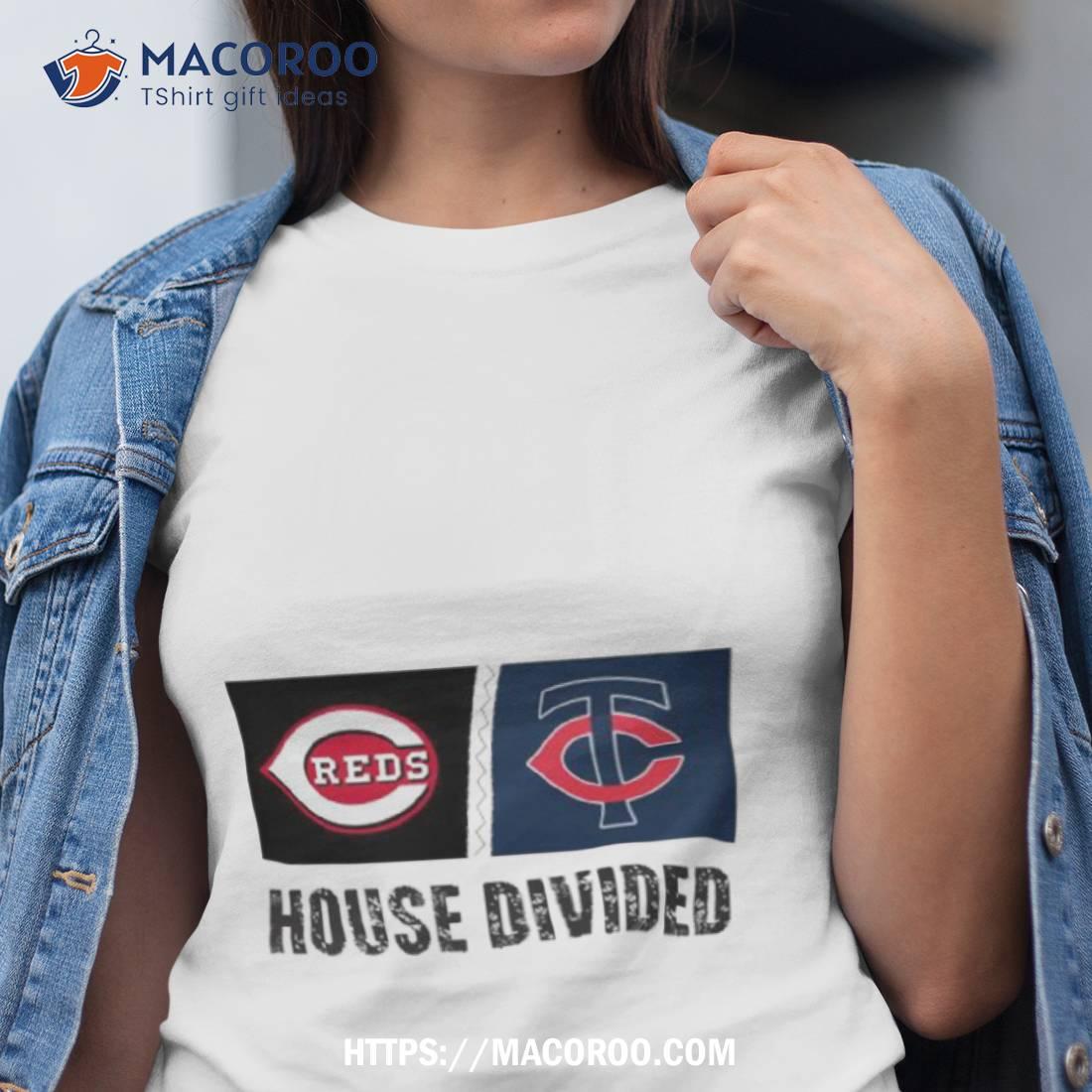 Cincinnati Reds Vs Minnesota Twins House Divided Shirt Cincinnati Reds Vs Minnesota Twins House Divided Shirt