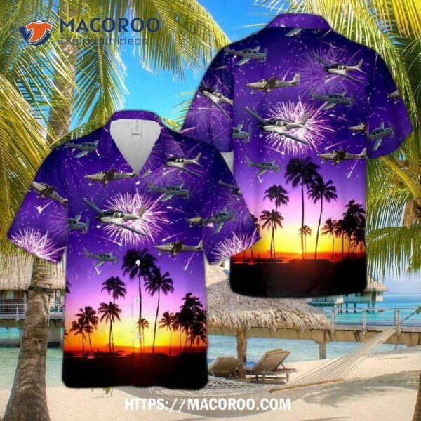 Cirrus 22 Airplane 4th Of July Hawaiian Shirt