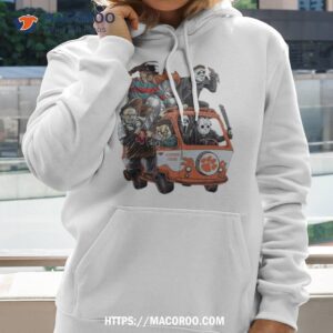 Clemson Tigers Horror Movies Characters Bus Halloween 2023 Shirt