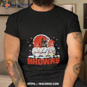 cleveland browns football gnomes christmas 2023 shirt tshirt