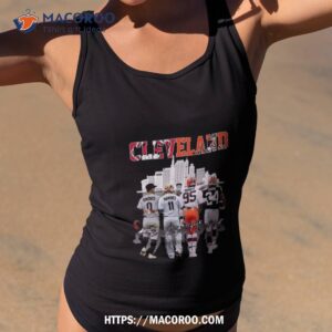 Cleveland Guardians Gimenez Ramirez And Browns Garrett Chubb Signatures T Shirt 3 cleveland guardians gimenez ramirez and browns garrett chubb signatures t shirt tank top 2