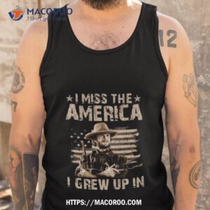 clint eastwood i miss the america i grew up in american flag 2023 shirt tank top