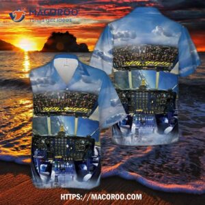 Cockpit Us Navy Fat Albert C-130 Hercules Hawaiian Shirt