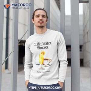 Coffee Water Mimosa The Holy Trinity Of Brunch Shirt 2 coffee water mimosa the holy trinity of brunch shirt sweatshirt 1