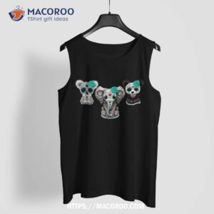 cute sugar skull animals halloween shirt tank top