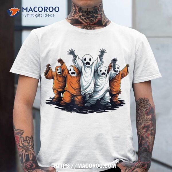 Dabbing Halloween Boys Skeleton Zombie Scary Pumpkin Mummy Shirt