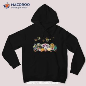 dachshund dogs sugar skulls halloween pumpkin shirt hoodie