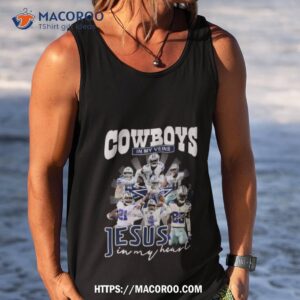 dallas cowboys in my veins jesus in my heart 2023 signatures shirt tank top