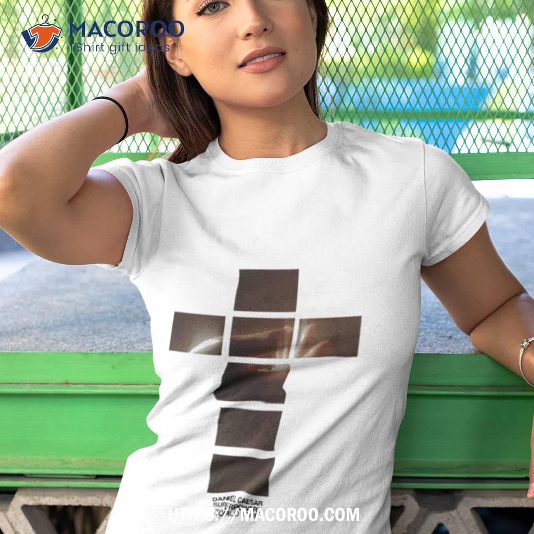 Daniel Caesar Tour Merch Superpowers World Tour Cross Shirt Daniel Caesar Tour Merch Superpowers World Tour Cross Shirt