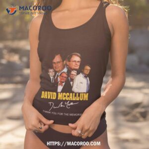 David Mccallum Signature Thank You For The Memories Shirt