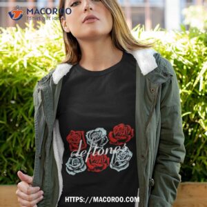 Deftones Red & Blue Roses Boyfriend Fit Girls Shirt