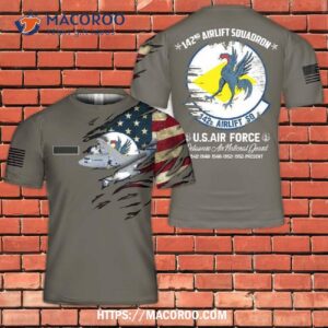 Delaware Air National Guard 142nd Airlift Squadron Lockheed Martin C-130h 3D T-Shirt