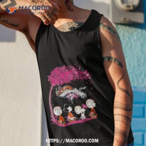 denver broncos peanut characters in october we wear pink 2023 shirt tank top 1