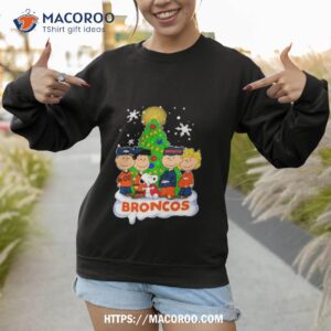 denver broncos the peanuts christmas tree sweatshirt sweatshirt 1