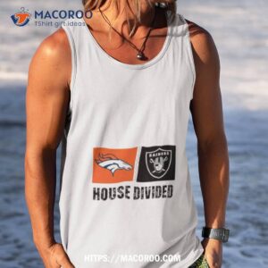 denver broncos vs las vegas raiders house divided shirt tank top