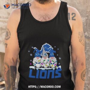 detroit lions football gnomes christmas 2023 shirt tank top