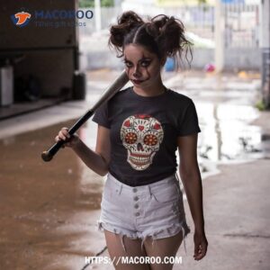 dia de los muertos day of the dead candy skull shirt tshirt 2