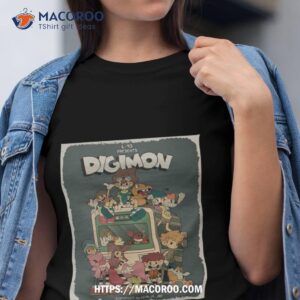 Digimon Cartoon Poster In Full Colored T Shirt