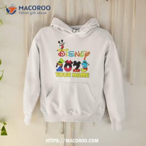 Disney 2023 Disney Club Your Name Mickey Mouse Minnie Mouse Donald Duck Pluto Goofy Cartoon Characters Disney Vacation Shirt