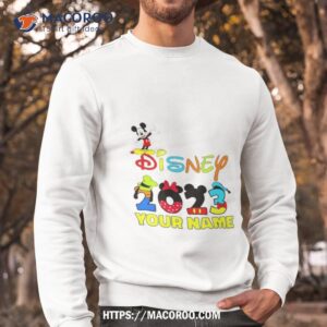 disney 2023 disney club your name mickey mouse minnie mouse donald duck pluto goofy cartoon characters disney vacation shirt sweatshirt