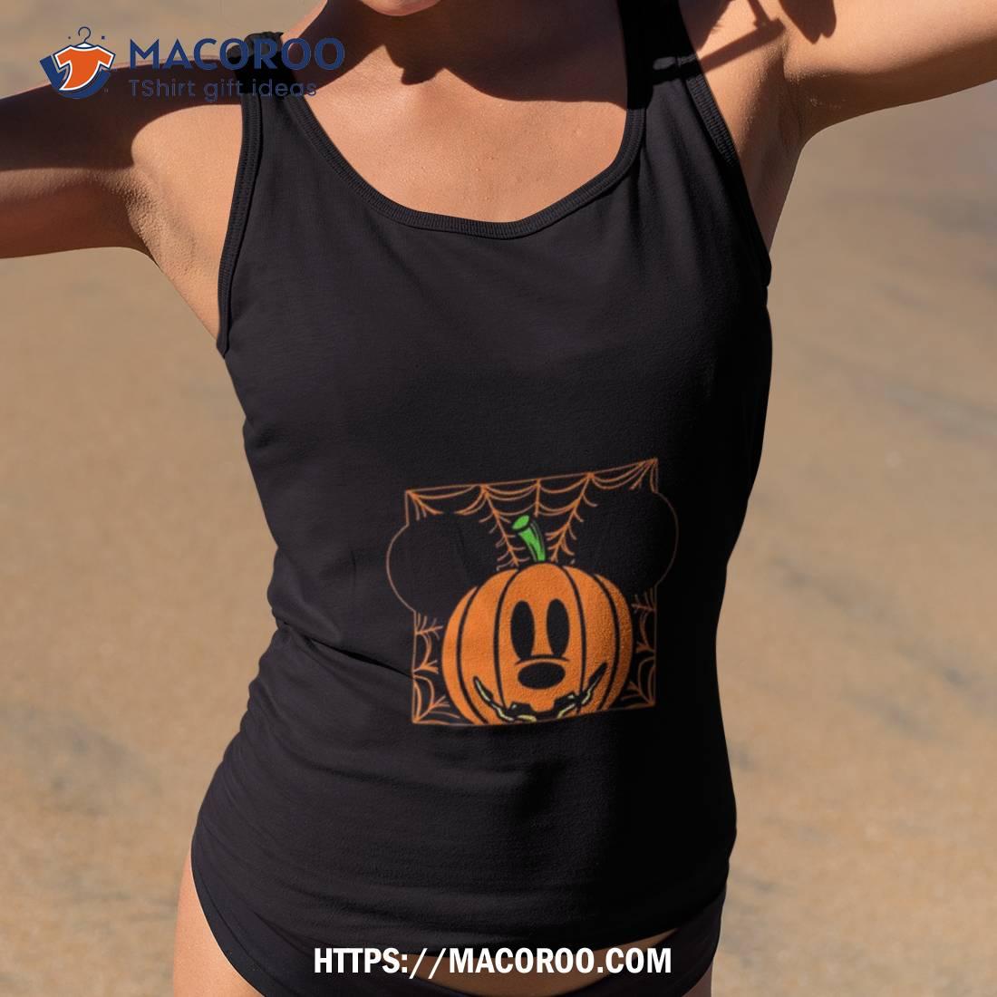 Women's Mickey & Friends Halloween Pumpkin Face Racerback Tank Top