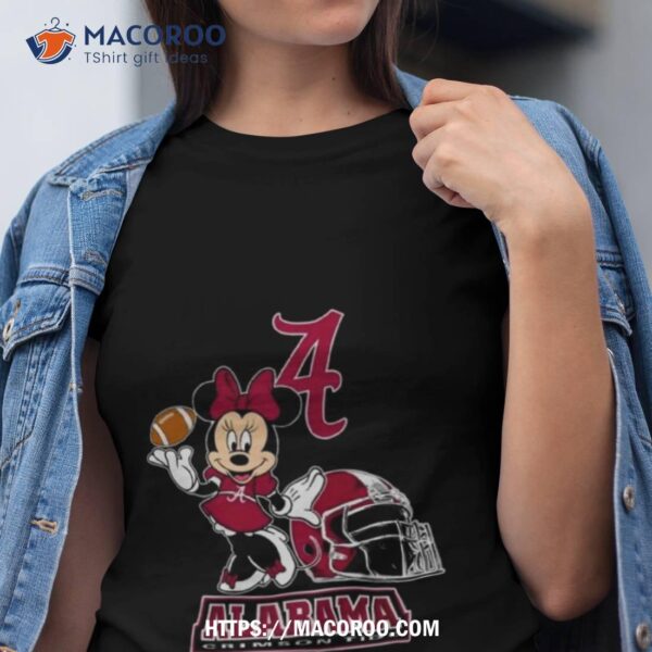Disney Minnie Mouse Alabama Crimson Tide Football 2023 Shirt