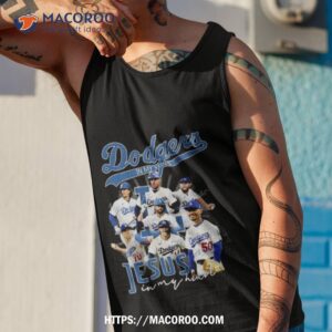 dodgers in my veins jesus in my heart 2023 signatures t shirt tank top 1