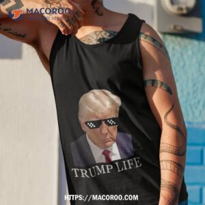 donald trump meme mugshot thug life photo design shirt tank top 1