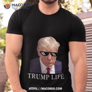 donald trump meme mugshot thug life photo design shirt tshirt