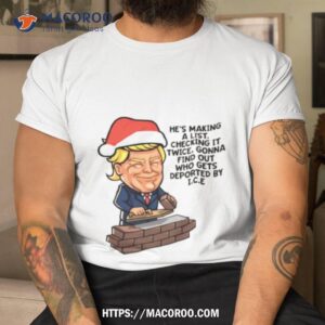 Donald Trump Santa Claus Funny Christmas Build The Wall Shirt