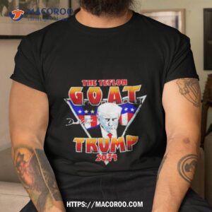 Donald Trump The Teflon Goat Trump 2024 American Flag Signature Vintage Art Design Shirt
