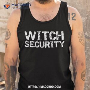 easy halloween costume for parents lazy dad witch security shirt tank top